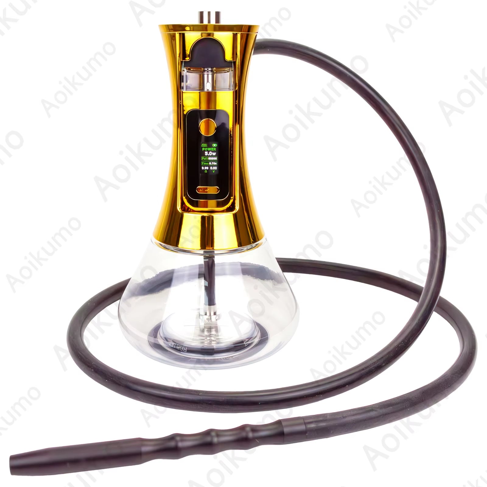 2024 New Electronic Hookah Set Narguile Cachimbas Chicha Adjustable Power Output Portable Band LED Display Complete Shisha