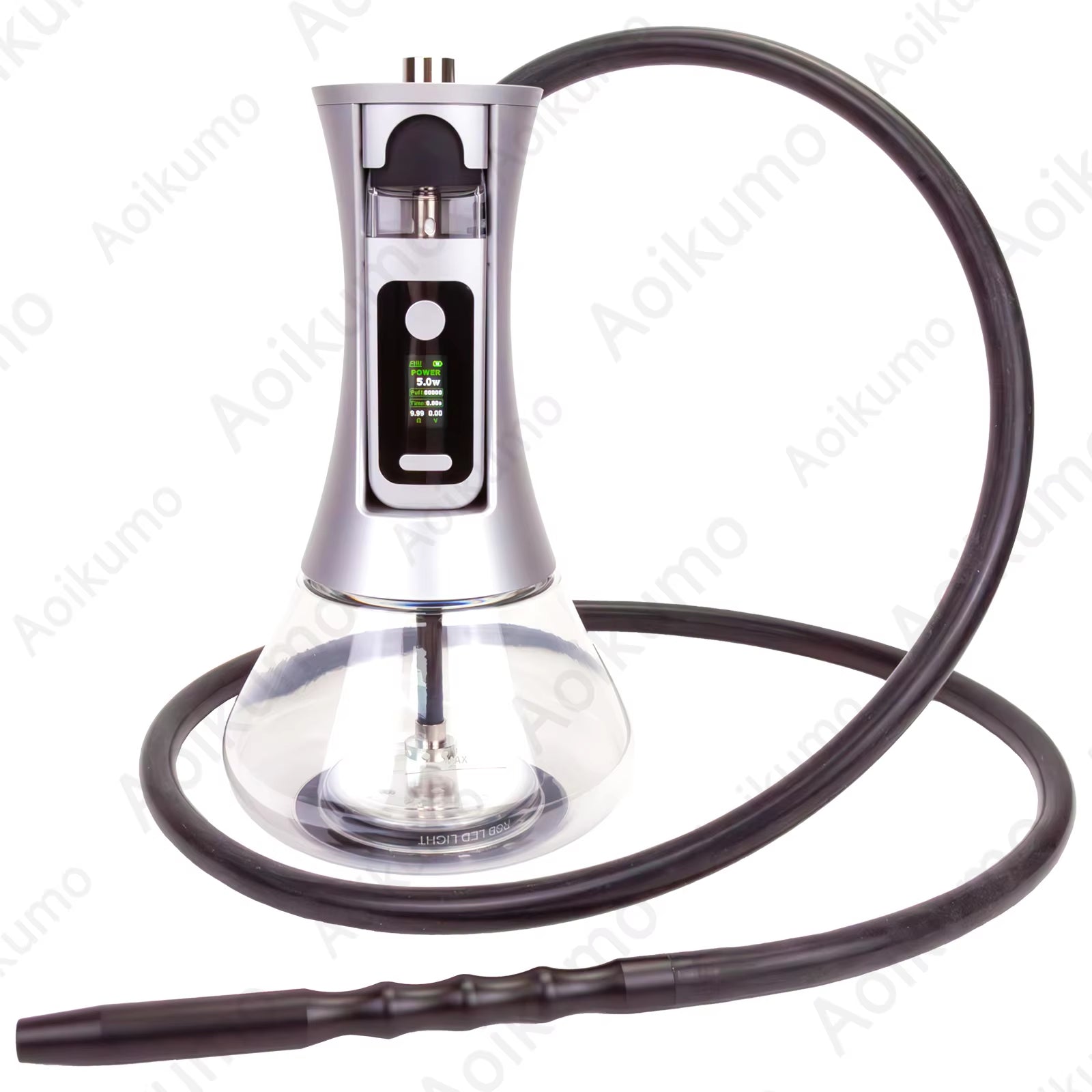 2024 New Electronic Hookah Set Narguile Cachimbas Chicha Adjustable Power Output Portable Band LED Display Complete Shisha