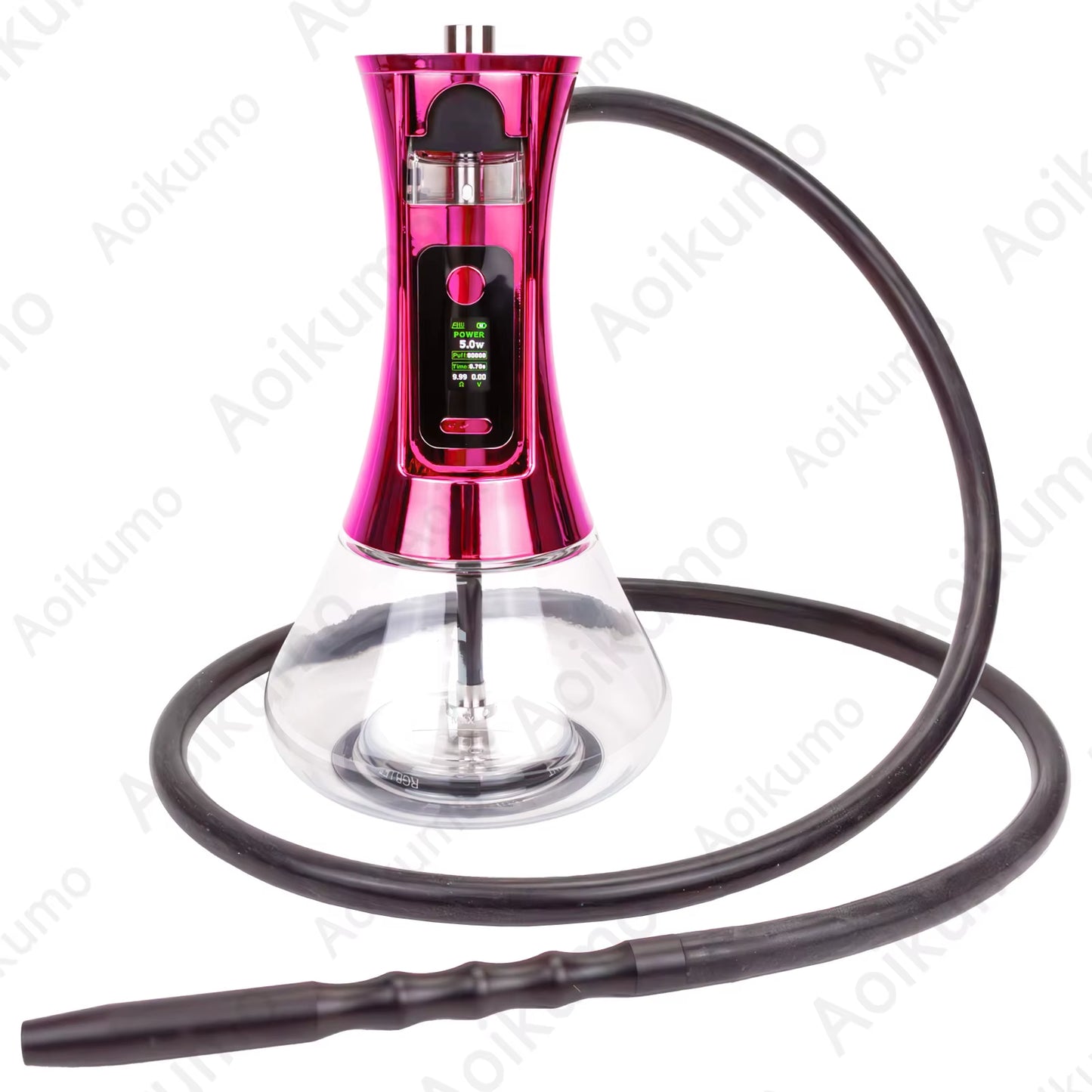 2024 New Electronic Hookah Set Narguile Cachimbas Chicha Adjustable Power Output Portable Band LED Display Complete Shisha